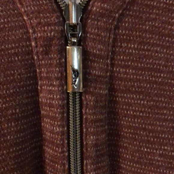 Tommy Bahama Red Heathered Zipper Pullover - 2 - Picture 2 of 8